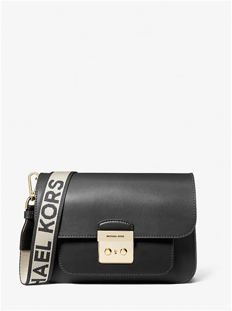 michael michael kors sloan editor color block leather shoulder bag|Sloan Editor Medium Logo Shoulder Bag .